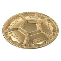 エフピコ オードブル容器 シェルトプラッター丸50 本体 金 49900500 1ケース(100個(10個×10)（直送品）