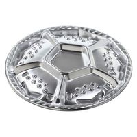 エフピコ オードブル容器 シェルトプラッター丸40 本体 銀 49910400 1ケース(150個(10個×15)（直送品）