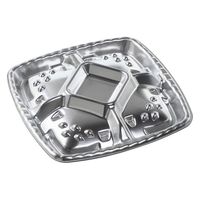 エフピコ オードブル容器 シェルトプラッター角30 本体 銀 49910301 1ケース(200個(10個×20)（直送品）