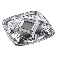 エフピコ オードブル容器 シェルトプラッター角40 本体 銀 49910401 1ケース(200個(10個×20)（直送品）
