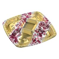 エフピコ オードブル容器 シェルトプラッター角20 本体 エリス赤 49930201 1ケース(450個(25個×18)（直送品）