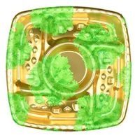 エフピコ オードブル容器 シェルトプラッター角30R本体 金リーフ 49960031 1ケース(200個(10個×20)（直送品）