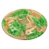 エフピコ オードブル容器 シェルトプラッター丸20 本体 金リーフ 49961200 1ケース(300個(25個×12)（直送品）