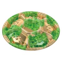 エフピコ オードブル容器 シェルトプラッター丸30 本体 金リーフ 49961300 1ケース(200個(10個×20)（直送品）