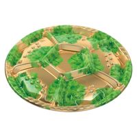 エフピコ オードブル容器 シェルトプラッター丸50 本体 金リーフ 49961500 1ケース(100個(10個×10)（直送品）