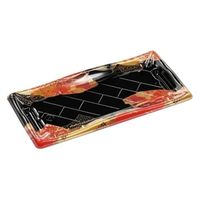 エフピコ 寿司容器 輝ステ-ジ2-6PK 本体 はな扇子赤 49990206 1ケース(600個(50個×12)（直送品）