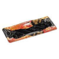 エフピコ 寿司容器 輝ステージ1-5PK 本体 はな扇子赤 49990105 1ケース(1000個(50個×20)（直送品）