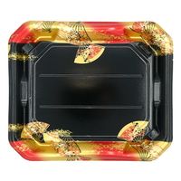 エフピコ 寿司容器 美彩3-6 本体 金フチ扇 4C100368 1ケース(400個(50個×8)（直送品）