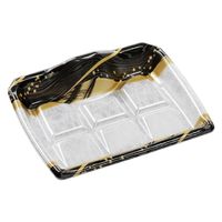 エフピコ 刺身容器 宝山24-19 本体 雪舟金 4C154197 1ケース(500個(50個×10)（直送品）