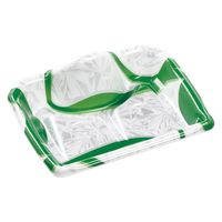 エフピコ 刺身容器 宝山18-14 本体 サークル緑 4C158145 1ケース(1000個(50個（直送品）