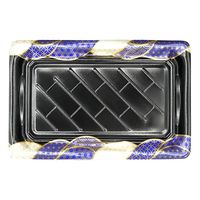 エフピコ 寿司容器 大波皿3-6(V1) 本体 なみ穂青 4C407306 1ケース(400個(50個×8)（直送品）