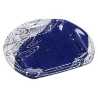 エフピコ 刺身容器 半月皿18-16(V1) 氷雪青 4C448186 1ケース(1200個(50個×24)（直送品）