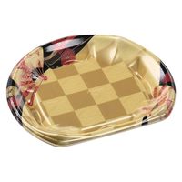 エフピコ 刺身容器 半月皿18-16(V1) 扇市松金 4C449186 1ケース(1200個(50個（直送品）