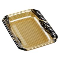 エフピコ 発泡トレー メガプレート20-26(30)平 波格子金 4C992955 1ケース(800個(100個×8)（直送品）