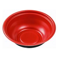 エフピコ 麺容器 MFPホット麺19(61)鉢 M赤黒 4M002195 1ケース(600個(50個×12)（直送品）