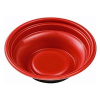 エフピコ 麺容器 MFPホット麺18小(52)絞 M赤黒 4M003185 1ケース(600個(50個×12)（直送品）