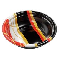エフピコ 惣菜容器 MFPデリプレ丸15 フラン赤黒 4M015006 1ケース(900個(50個×（直送品）