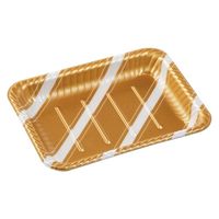 エフピコ オードブル容器 MFPティアラ角皿25-19 スラン金 4M025196 1ケース(600個(50個×12)（直送品）