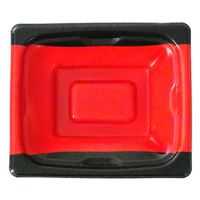 エフピコ どんぶり容器 MFP角盛重 15-13 本体 フチ黒赤 4M041532 1ケース(1200個(50個×24)（直送品）