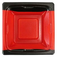 エフピコ どんぶり容器 MFP角盛重 16-16 本体 フチ黒赤 4M041662 1ケース(800個(50個×16)（直送品）