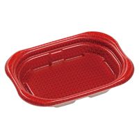 エフピコ 惣菜容器 MFP優デリ18-13(34) クロスD赤 4M811836 1ケース(800個(50個×16)（直送品）