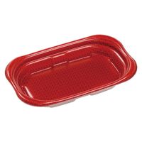 エフピコ 惣菜容器 MFP優デリ21-13(34) クロスD赤 4M812136 1ケース(600個(50個×12)（直送品）