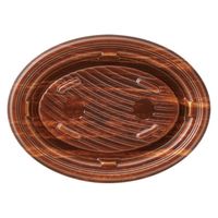 エフピコ 惣菜容器 MFPグラブ楕円24-18 本体 風木BR 4M902492 1ケース(500個(50個×10)（直送品）