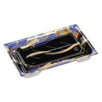 エフピコ 寿司容器 鈴音2-4PT 本体 帯流れ青 52624205 1ケース(800個(50個×16)（直送品）