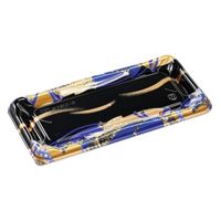 エフピコ 寿司容器 優彩2-6 本体 帯流れ青 58862206 1ケース(600個(50個×12)（直送品）