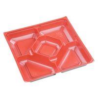 エフピコ WPS-角235-235-N1(内装)赤 78575231 1ケース(90個(10個×9)（直送品）