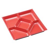 エフピコ WPS-角300-300-N1(内装)赤 78575301 1ケース(40個(10個×4)（直送品）