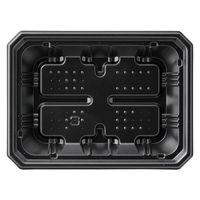 エフピコ 惣菜容器 FTレンジ角20-15(25) 黒 79050101 1ケース(600個(50個×12)（直送品）