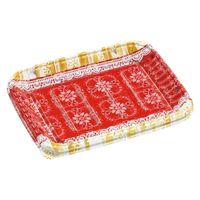 エフピコ オードブル容器 MSDティアラプレート26-20リラD赤 7E332621 1ケース(400個(50個×8)（直送品）