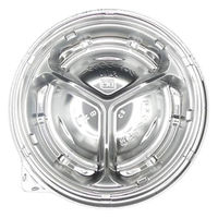 エフピコ オードブル容器 シャトープラッター丸10 本体 銀 7E380210 1ケース(400個(25個×16)（直送品）