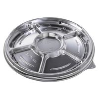 エフピコ オードブル容器 シャトープラッター丸40 本体 銀 7E380240 1ケース(150個(10個×15)（直送品）