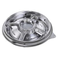 エフピコ オードブル容器 シャトープラッター丸20 本体 銀 7E381220 1ケース(300個(25個×12)（直送品）