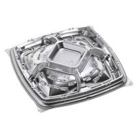 エフピコ オードブル容器 シャトープラッター角30 本体 銀 7E385230 1ケース(200個(10個×20)（直送品）