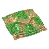 エフピコ オードブル容器 シャトープラッター角20 本体 金リーフ 7E385320 1ケース(360個(30個×12)（直送品）