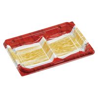 エフピコ 弁当容器 MSD穂高膳22-15-1 かぜ波赤金 7E512219 1ケース(800個(50個×16)（直送品）