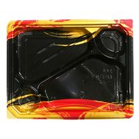 エフピコ 弁当容器 MSD穂高膳23-18-3 雷神内黒 7E512323 1ケース(600個(50個×12)（直送品）