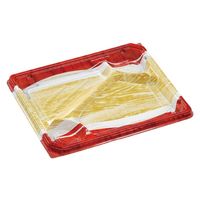 エフピコ 弁当容器 MSD穂高膳24-19-1 かぜ波赤金 7E522420 1ケース(600個(50個×12)（直送品）