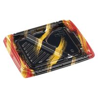 エフピコ 弁当容器 MSD竹皿膳24-19-2 はけ嵐赤 7M072492 1ケース(600個(50個×12)（直送品）