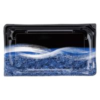 エフピコ 寿司容器 四季皿2-5 本体 うち波黒紺 7Z972252 1ケース(600個(50個×（直送品）
