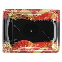 エフピコ 寿司容器 四季皿2-3 本体 扇ばやし赤 7Z972273 1ケース(800個(50個×16)（直送品）