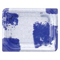 エフピコ 刺身容器 四季皿15-12 本体 角ぞめ青 7Z972297 1ケース(1200個(50個（直送品）