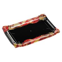 エフピコ 寿司容器 四季皿3-6 本体 扇ばやし赤 7Z972349 1ケース(300個(50個×6)（直送品）