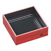 エフピコ 弁当容器 WPS-角117-117(V) 本体 赤焼板目黒 80050126 1ケース(540個(30個×18)（直送品）