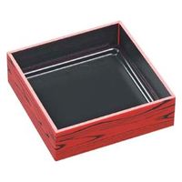 エフピコ 弁当容器 WPS-角133-133V 本体 赤焼板目黒 80050127 1ケース(360個(30個×12)（直送品）