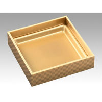 エフピコ 弁当容器 WPS-角165-165(V) 本体 市松金 80050142 1ケース(240個(15個×16)（直送品）