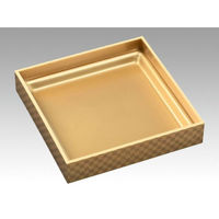 エフピコ 弁当容器 WPS-角214-214(V) 本体 市松金 80050145 1ケース(135個(15個×9)（直送品）